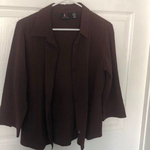 Atlast classic brown blouse!